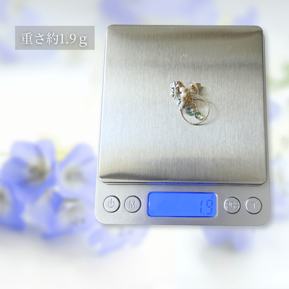 【2wayピアス】キラキラ輝く ネモフィラ雫のゆらめき | 15枚目